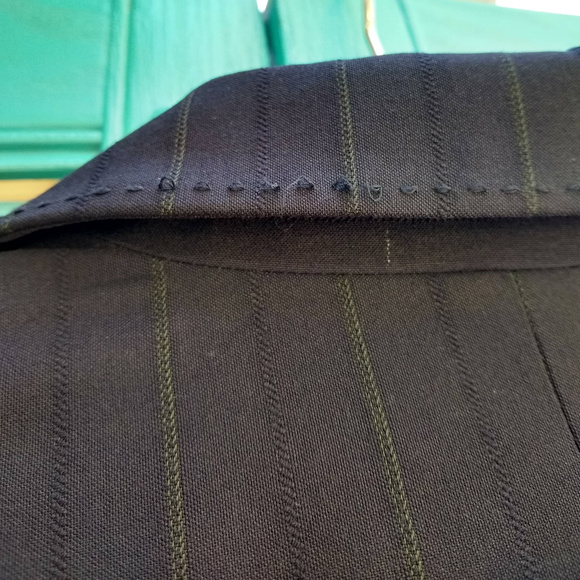 Worthington Petite Stretch Navy Striped Blazer - Picture 7 of 8